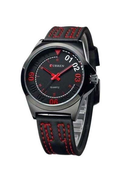 Curren men Leather Analog Watch 8153SR