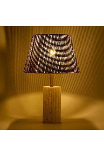 MATMEL Astra Straw Hat Travertine Lampshade - Brown