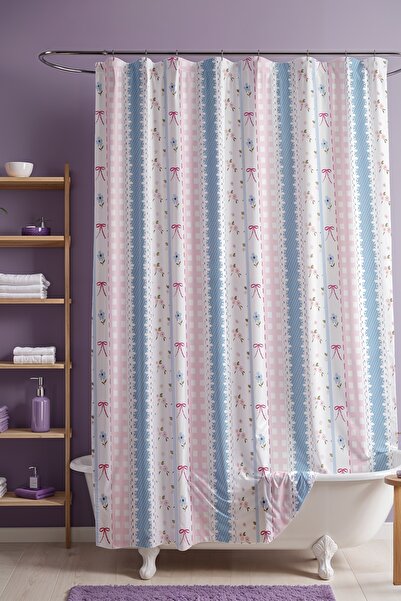 EVPANYA Perdeau de baie, perdea de duș cu model Lace Dreams, perdea pentru ca...