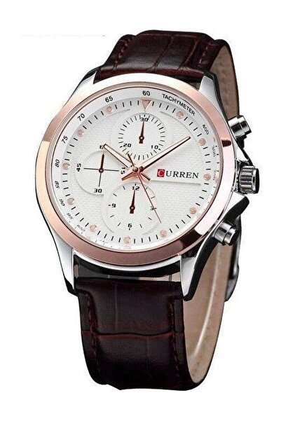 Curren men Water Resistant Analog Watch 8138GW - 43 mm - Brown