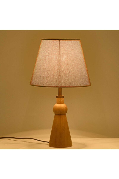 MATMEL Oslo Wooden Lampshade with Fabric Hat - Brown