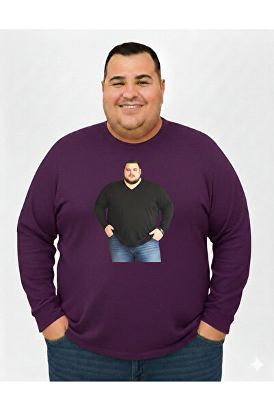 sngl Men's Large Size Long Sleeve Man Printed t Shirt 3XL 4XL 5XL 6XL 7XL 8XL...