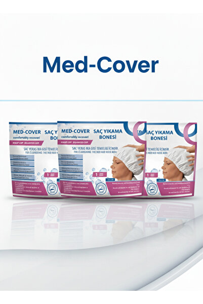 MED-COVER Med-Cover Hair Washing Cap Set - 3 Pack - Cleansing and Nourishing ...