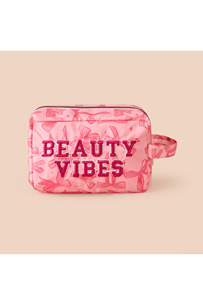 Simple Living Beauty Vibes Cosmetic Bag - Pink - 21X12X8 cm