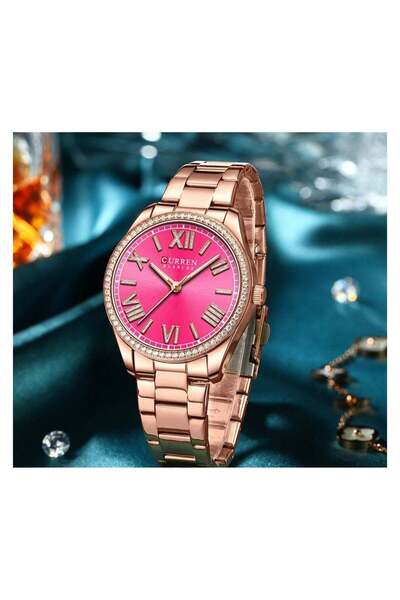 Curren URREN NEW Luxury Stainless Steel Wristwatches for Ladies Romantic(Rose...