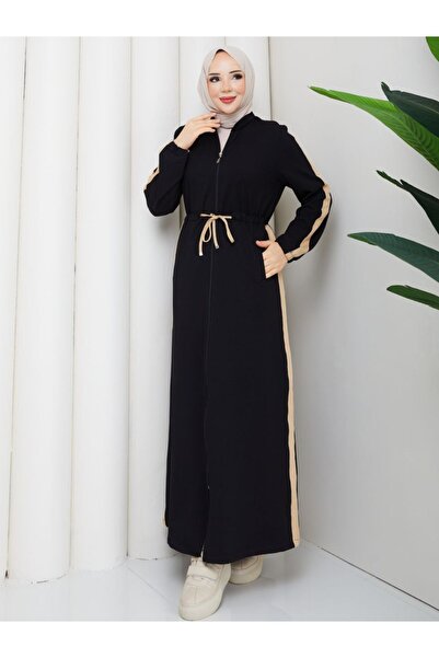 moda4b İki İplik Pa Βαμβάκι adın Spor Ferace Φόρεμα με ολόσωμο φερμουάρ και κ...