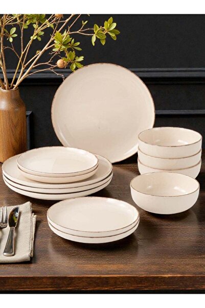 Noon East 12 Piece Porcelain Dinnerware Set