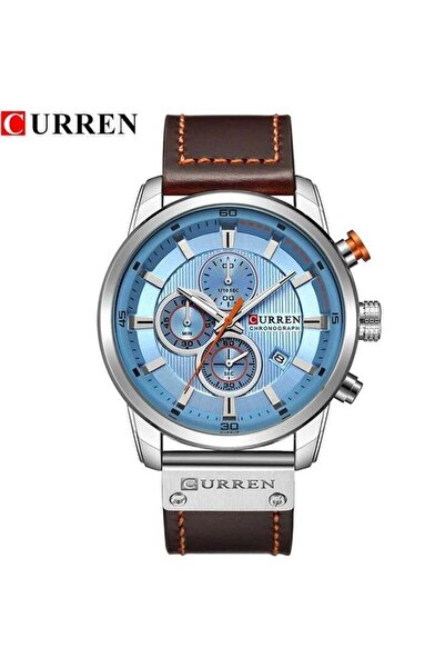 Curren Men's Quartz Watch Waterproof, Leather Strap, 8291