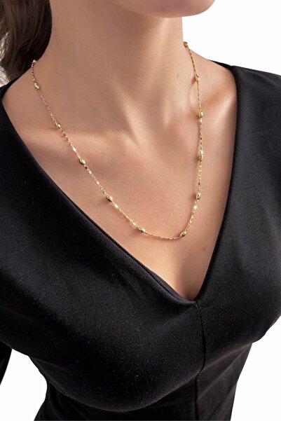 Ressia Intermittently Flat Dorika Model Chain Necklace