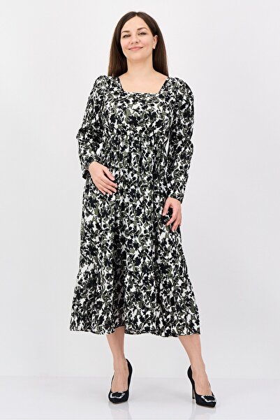 freesoul Women Floral Print Midi Dress, Multicolor