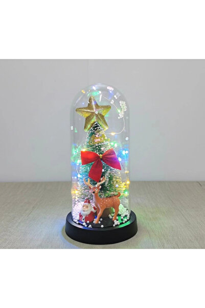 Epilons Christmas Themed Illuminated Decorative Glass Jar - Model 5