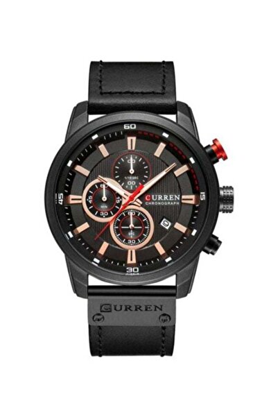 Curren Men's Water Resistant Chronograph Watch 8291 - 46 mm - Black