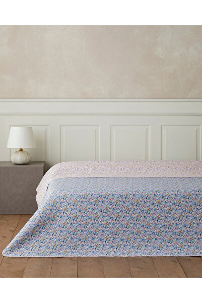 English Home Lumira Fiorito King Size Çok Amaçlı Örtü 220x240 cm Açık Mavi