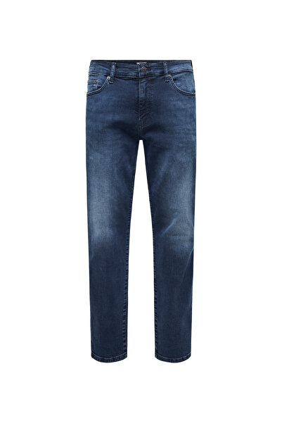 Only & Sons Orta Bel Dar Koyu Mavi Erkek Denim Pantolon 22027900 ONSWEFT EY B...