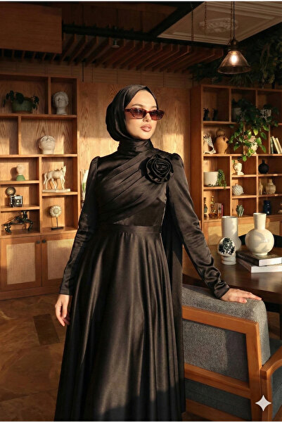 Modarana Alaz Saten Gül Abiye