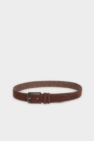 DeFacto Men's Rectangular Buckle Faux Leather Classic Belt H0289Axns