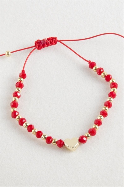 ZERO LAND سوار من خيوط المكرامية الكريستالية على شكل قلب من STOROZAL (63331) ...