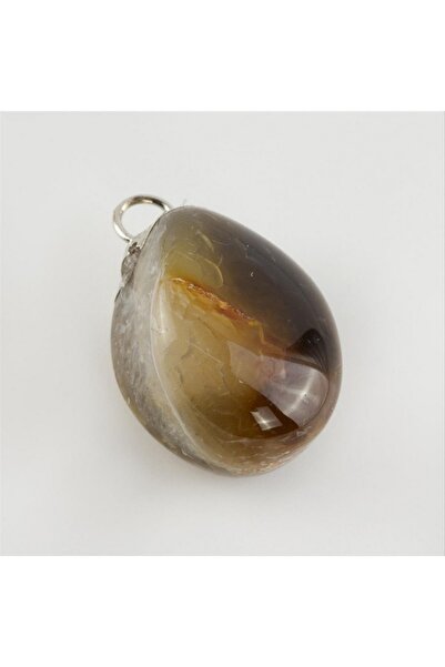 ZERO LAND Storozal Agate Natural Stone Pendant (64222) - Brown