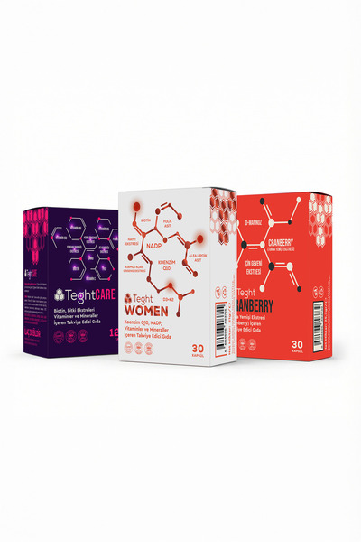 TEGHT Special Beauty Package for Women, Set of 3 |   Women + Care + Cranberry