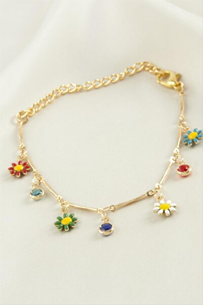 ZERO LAND سوار STOROZAL مزين بحجر ديزي (64111) - أصفر