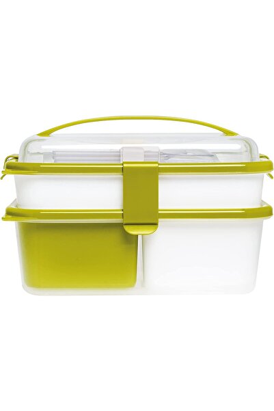 Omada MAN lunch box set with handle and cutlery 26x17.5x15.5 cm (1L+2L) SanaL...