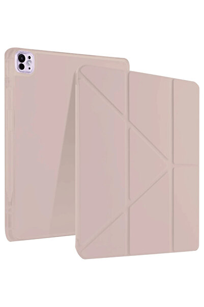 NewFace حافظة STOROZAL لجهاز iPad 13 (2024) مع حامل قلم - (70351) ذهبي وردي
