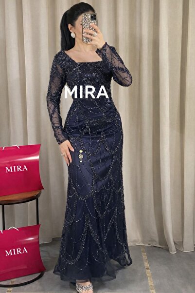 Mira Embroidered evening dress