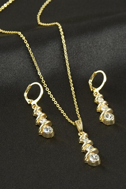 ZERO LAND Storozal Cluster Stone Set Necklace - (71837) Silver Color