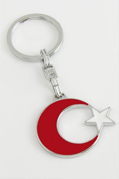 ZERO LAND Μεταλλικό μπρελόκ STOROZAL Moon Star (73848) - Κόκκινο