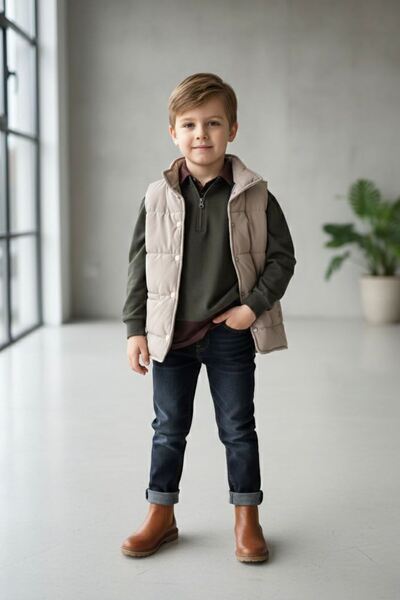 Minigimin Cicileri Combinație din 4 piese pentru copii: Hanorac cu jumătate d...