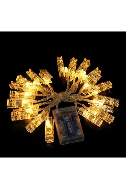 E&D Collection 20 Mandallı Led Işıklı Dekoratif Aydınlatma 3 Metre