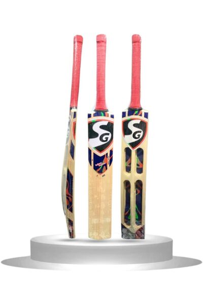 SG Scoop Bat T-800 Tennis Ball Cricket Bat with Full Cane Handle, Size SH, wi...