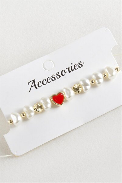 ZERO LAND Storozal Heart Pearl Bead Macrame Rope Bracelet (74809) - Black