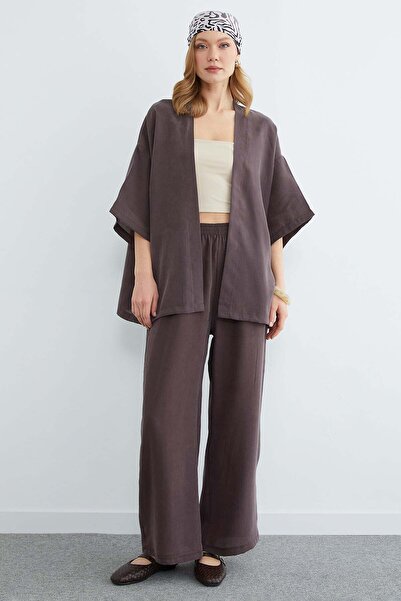 Fulla Moda Basic Kapri Kol Salaş 2 Li Takım