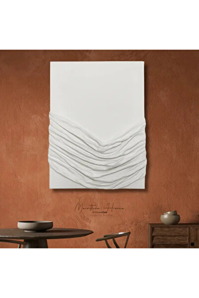 MAİNTHEAHOME Dokulu Alçı Tablo - Zamansız Drape | El Yapımı 3D Dekoratif Duva...
