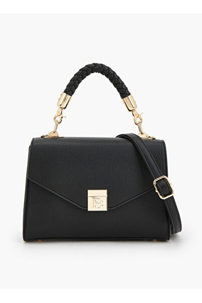Flora Bella by Shoexpress Textured Satchel Bag with Detachable Strap