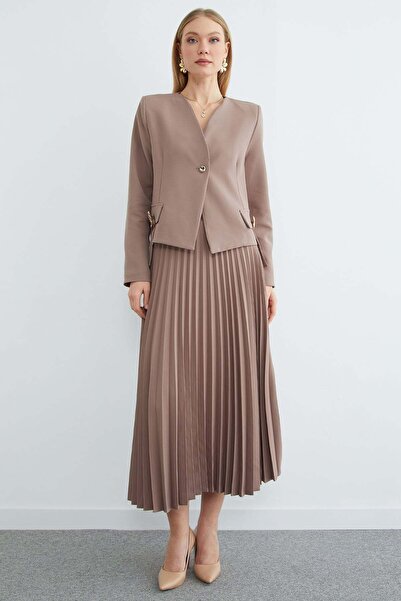 Fulla Moda Fullamodest 2-Piece Set with Buckle Detailed Skirt