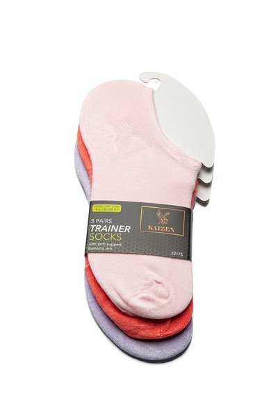 KAİZEN 3 Women's Socks - Pink - Purple - Orange ( Bamboo Material)