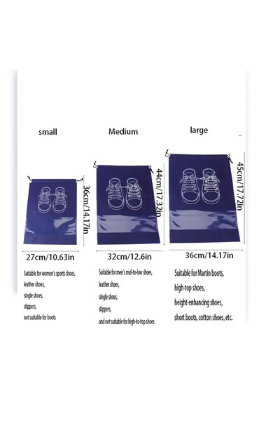 dukart Home Transparent Compartment Shoe Bag, 2 Pieces, Extra Large