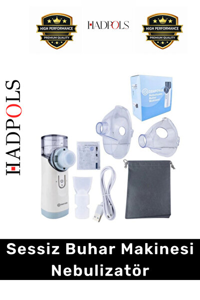 HadPols #Nebulizatör Premium Seri Taşınabilir Tıbbi Atomizer Inhalatör Sessiz...