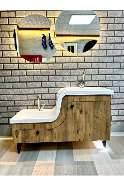 TEKDEKOR Abdest Lavabo/Z lavabo Çocuk Yaşlı Engelli lavabosu 115x45 cm atlant...