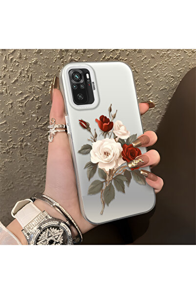 CASEVIBE Redmi Note 10S Uyumlu Lüks gül deseni, yüksek kaliteli telefon kılıfı