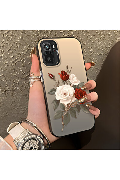 CASEVIBE Redmi Note 10S Uyumlu Lüks gül deseni, yüksek kaliteli telefon kılıfı