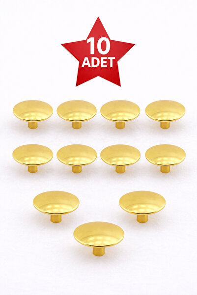 GÜMÜŞ Mantar Metal Gold Altın Yuvarlak Düğme Mobilya Çekmece Düğme Kulp 10 ADET