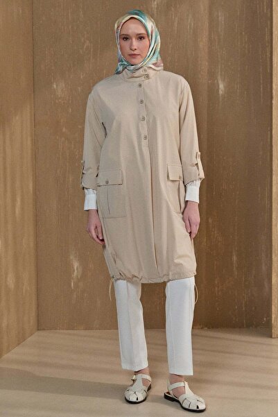 Setrms Yüksek Yaka Fileto Cepli Tunik