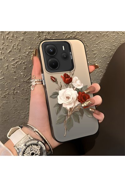 CASEVIBE Redmi Note 14 Compatible Luxury Rose Pattern High Quality Phone Case