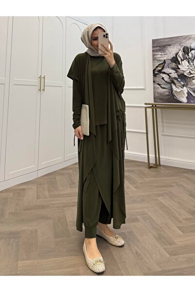 bezenstore HERA YELEKLİ ÜÇLÜ SANDY TAKIM