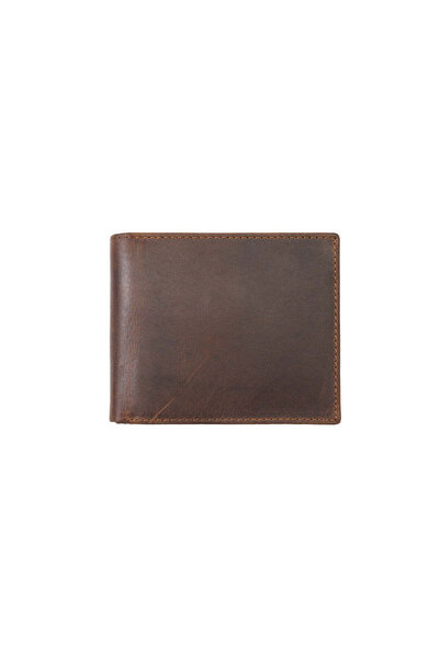 TORO NERO Men's wallet made of brown genuine leather OIL