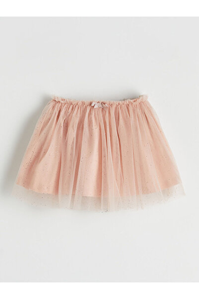 LC Waikiki تنورة توتو للفتيات الصغيرات من مجموعة إلسيفا باللون الوردي مع خصر ...