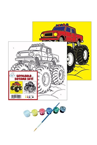 tuvval 20X20 SAYILARLA BOYAMA TUVAL SETİ MASTERTRACK + 6 LI BOYA+FIRÇA